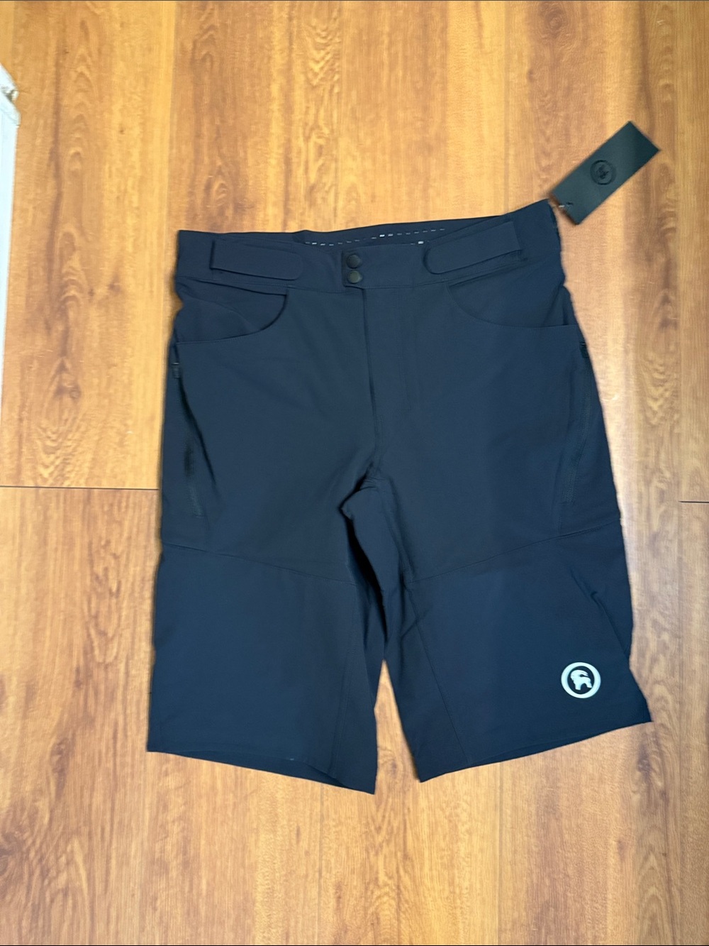 Backcountry Men's Black Athletic Shorts with Reflective Logo
